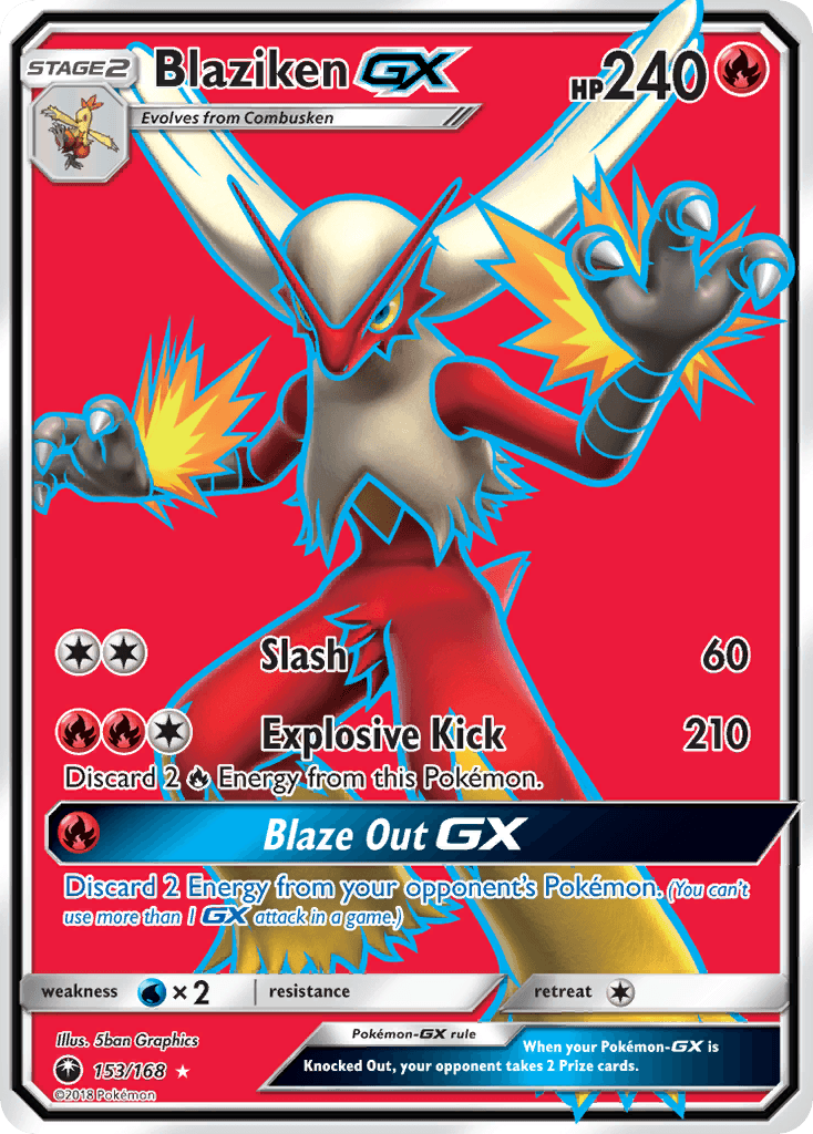 Blaziken-GX Celestial Storm card