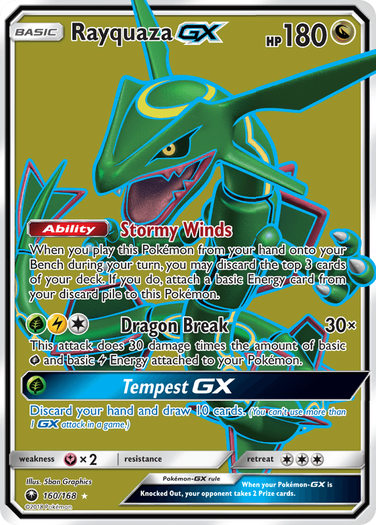 Rayquaza-GX Celestial Storm card