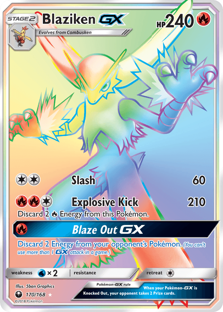 Blaziken-GX Celestial Storm card