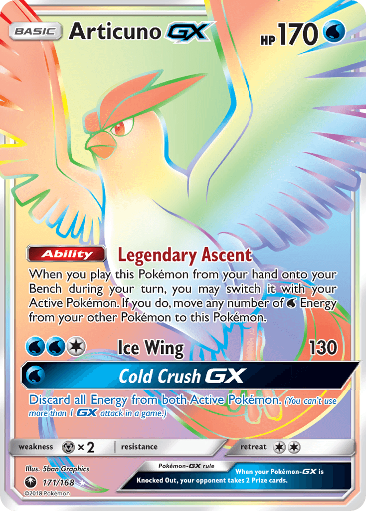 Articuno-GX Celestial Storm card