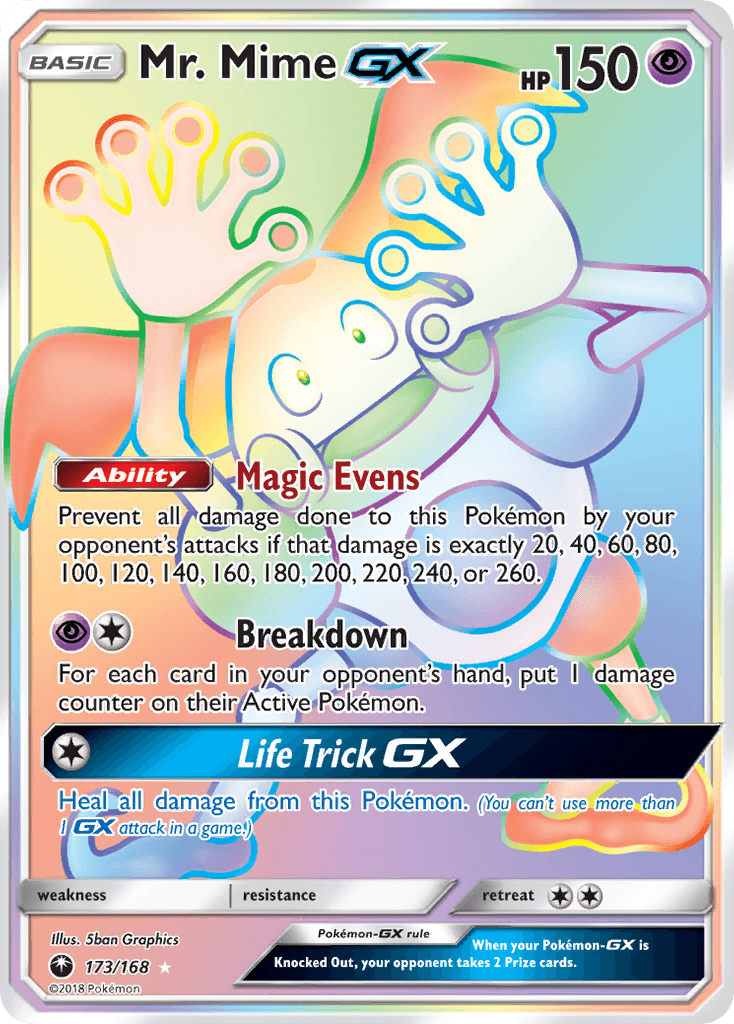Mr. Mime-GX Celestial Storm card