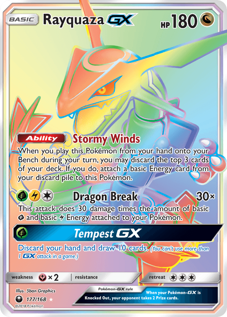Rayquaza-GX Celestial Storm card
