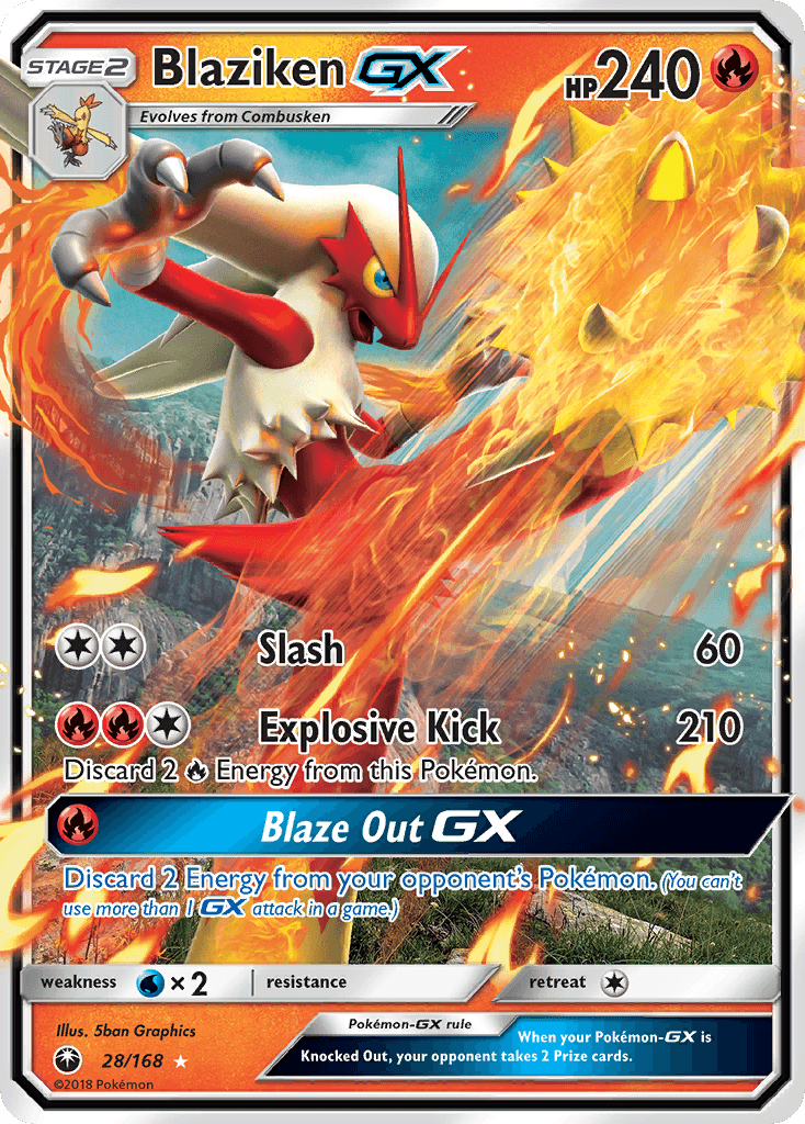 Blaziken-GX Celestial Storm card