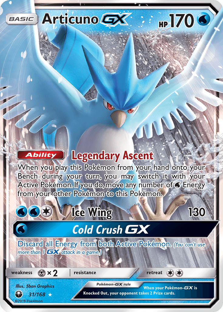Articuno-GX Celestial Storm card