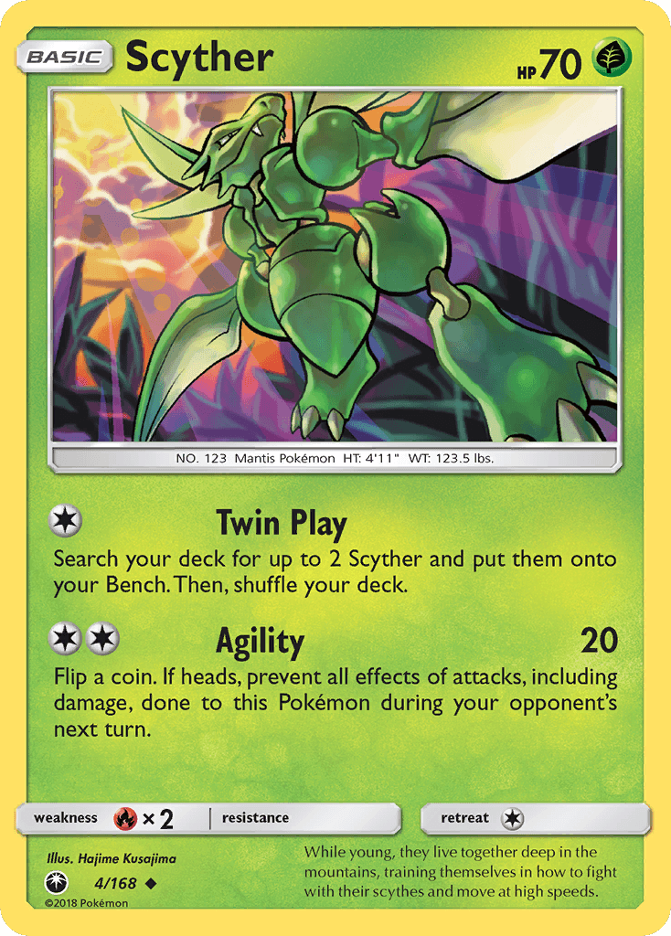 Scyther Celestial Storm card