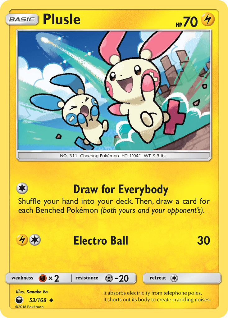 Plusle Celestial Storm card