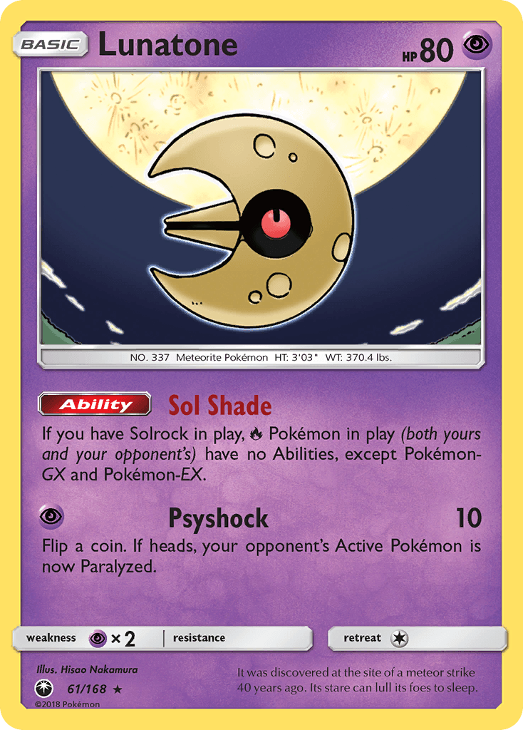 Lunatone Celestial Storm card