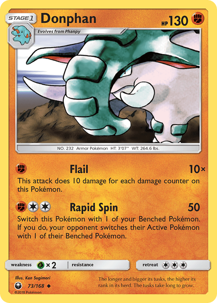 Donphan Celestial Storm card