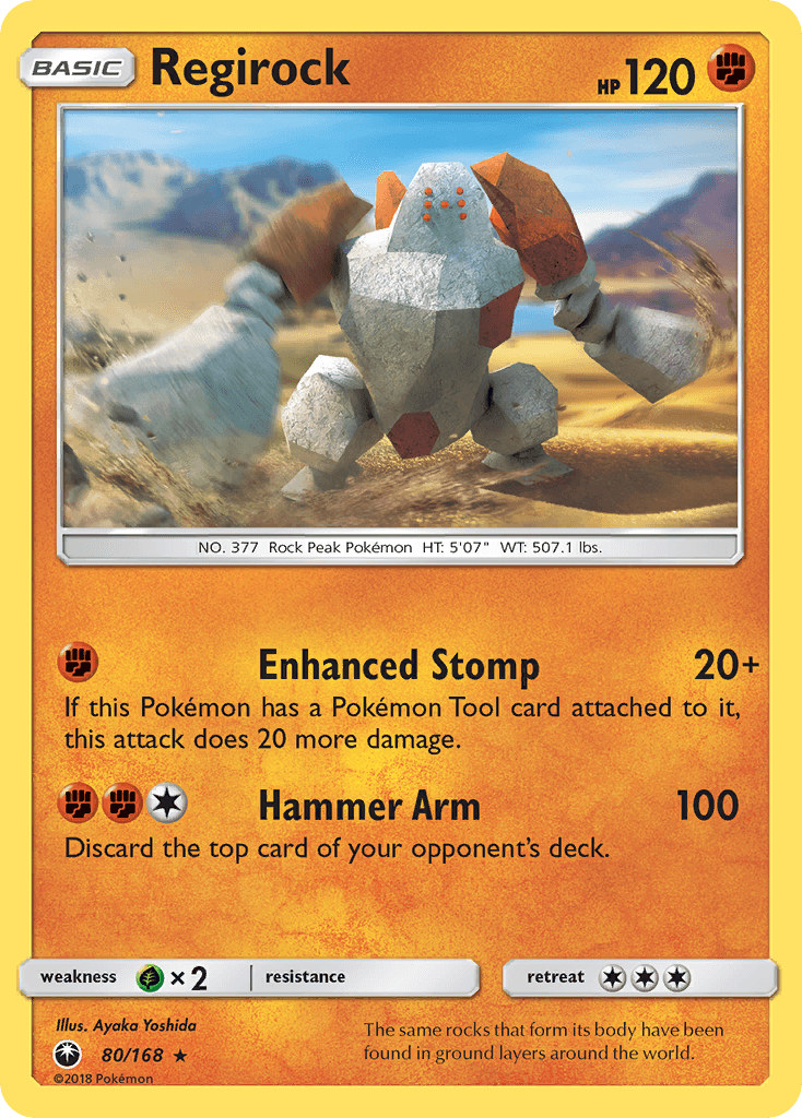 Regirock Celestial Storm card