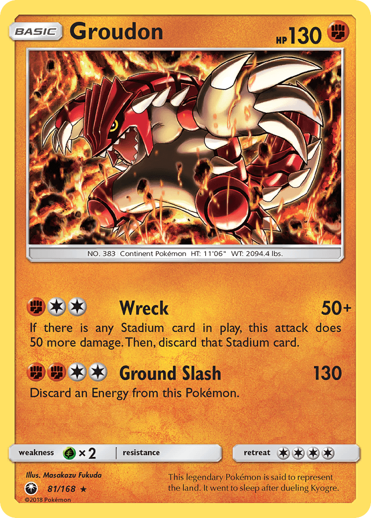 Groudon Celestial Storm card