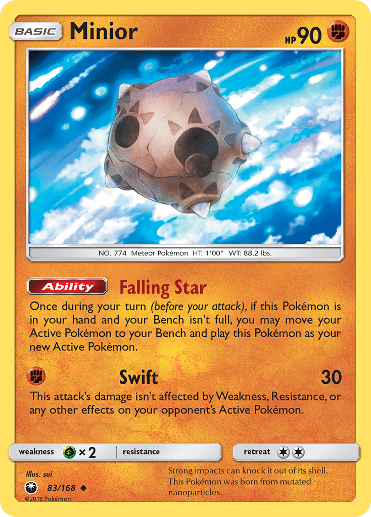 Minior Celestial Storm card
