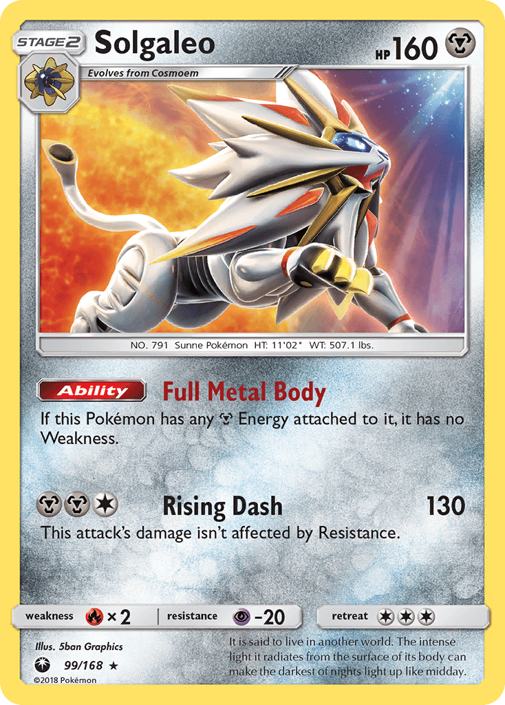 Solgaleo Celestial Storm card