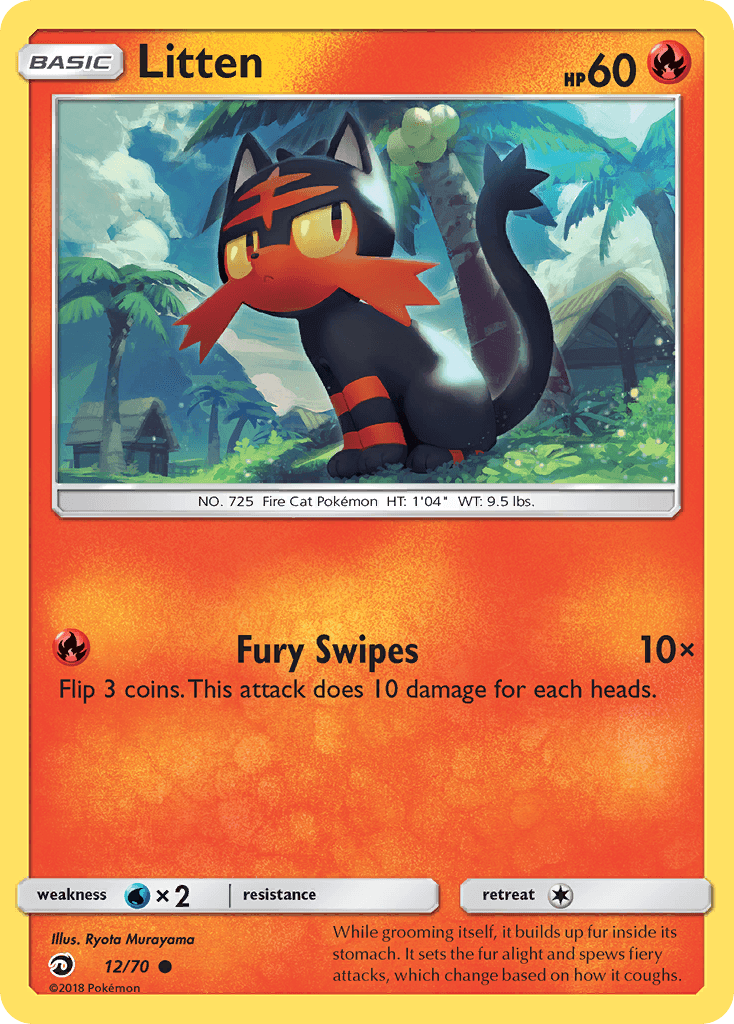Litten Dragon Majesty card