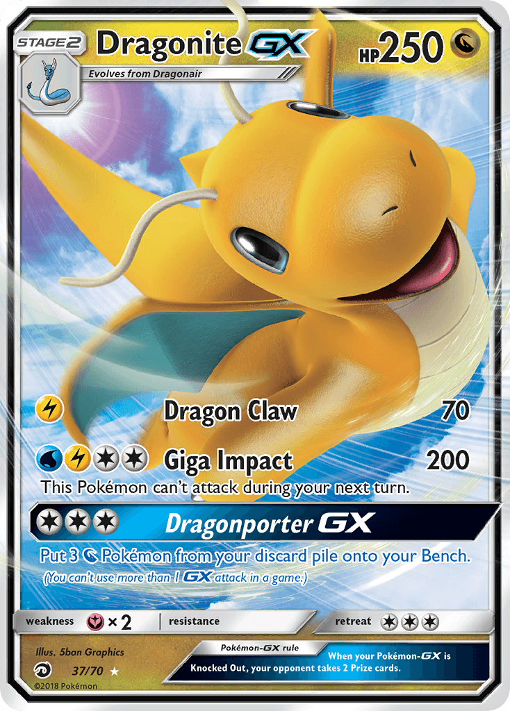 Dragonite-GX Dragon Majesty card