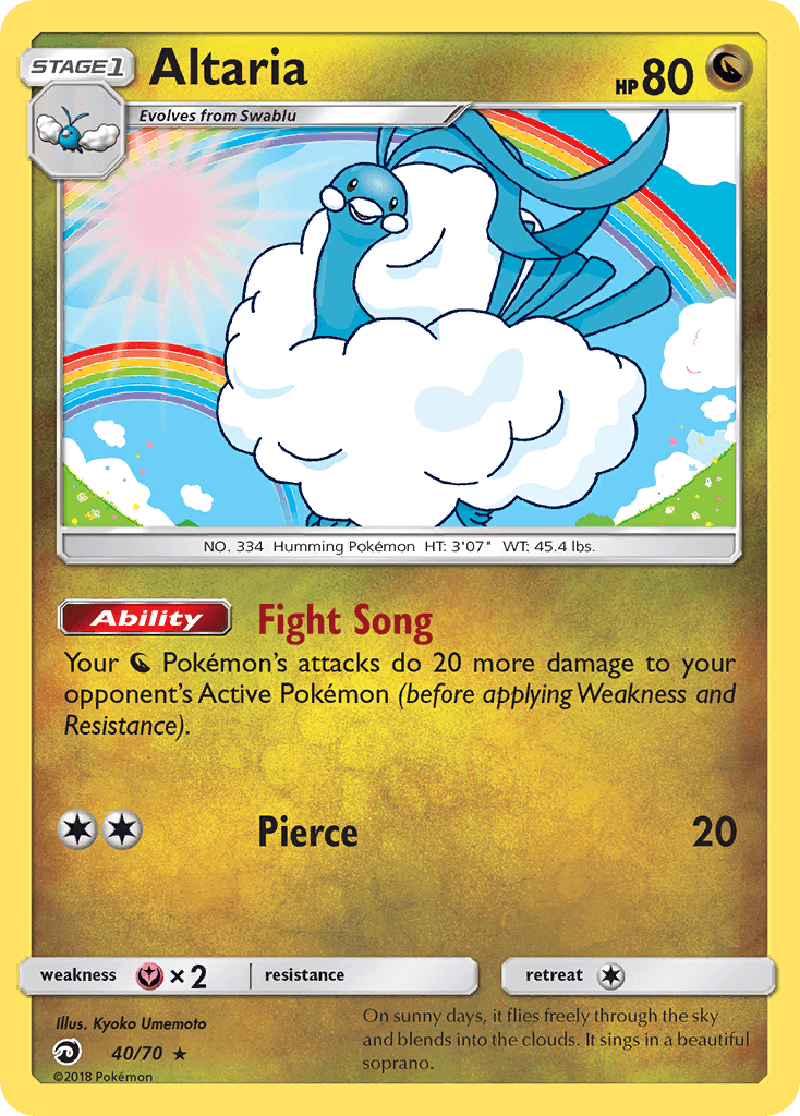 Altaria Dragon Majesty card