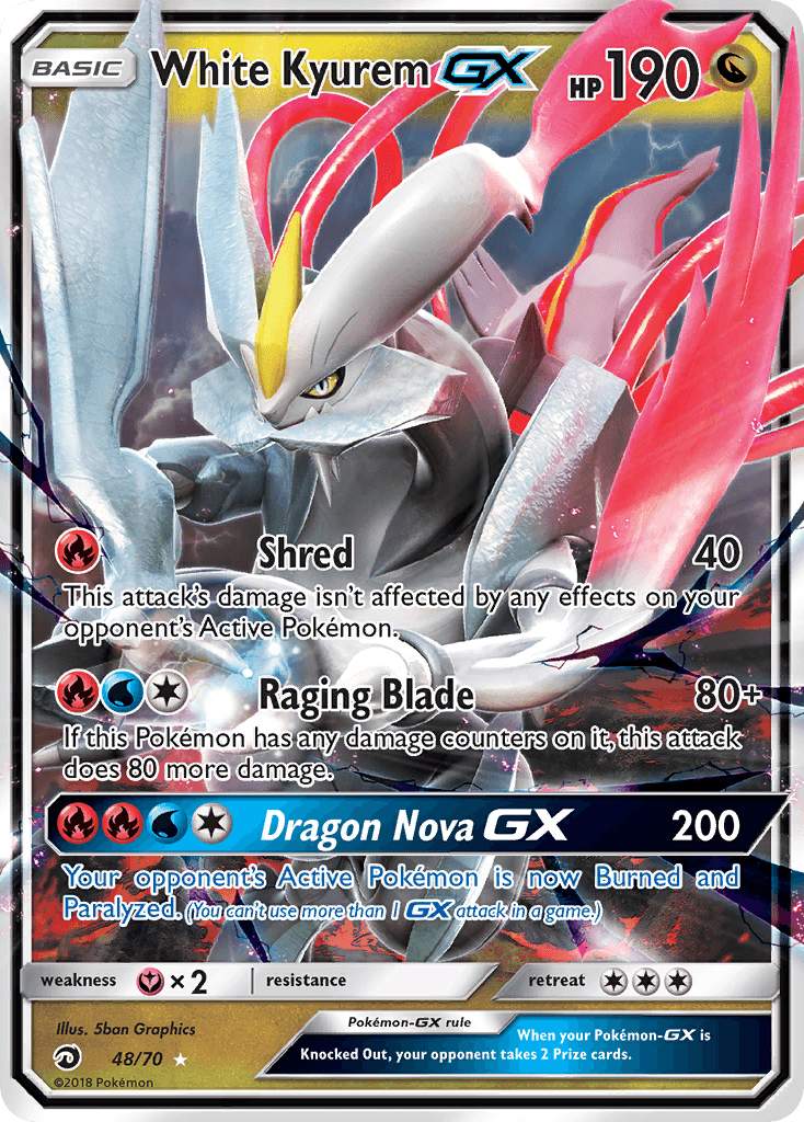 White Kyurem-GX Dragon Majesty card