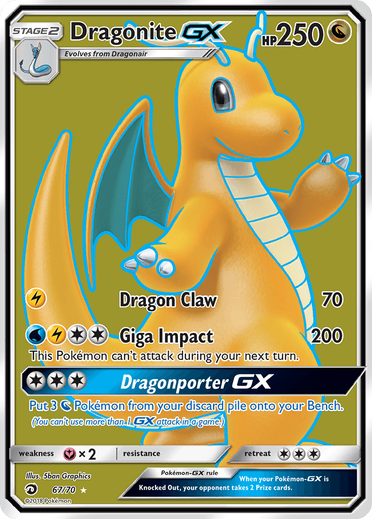 Dragonite-GX Dragon Majesty card