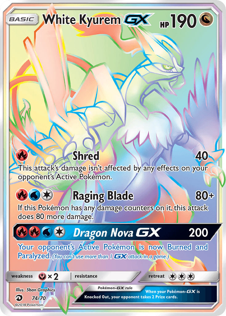 White Kyurem-GX Dragon Majesty card