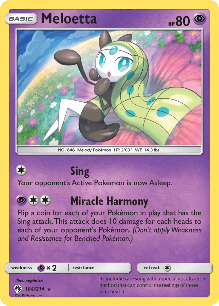 Meloetta Lost Thunder card