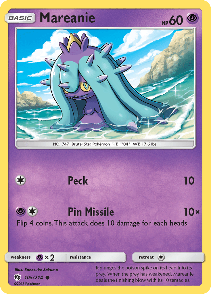 Mareanie Lost Thunder card