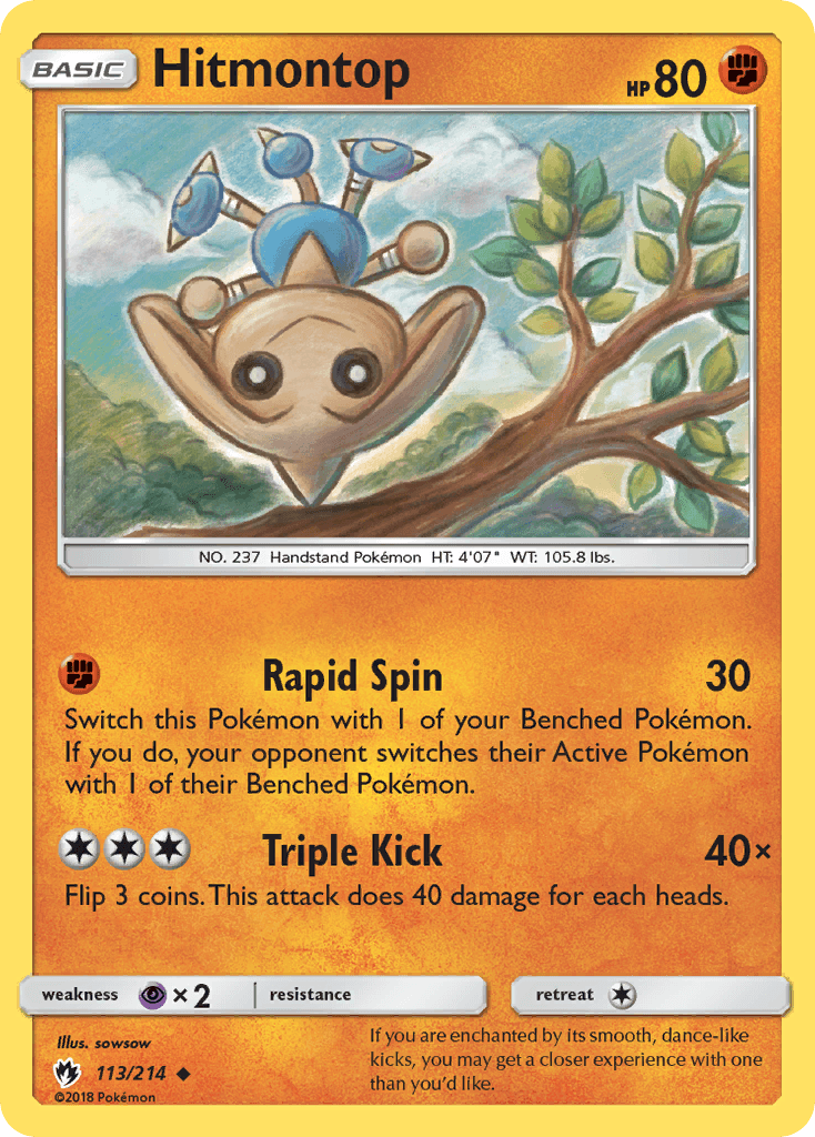 Hitmontop Lost Thunder card