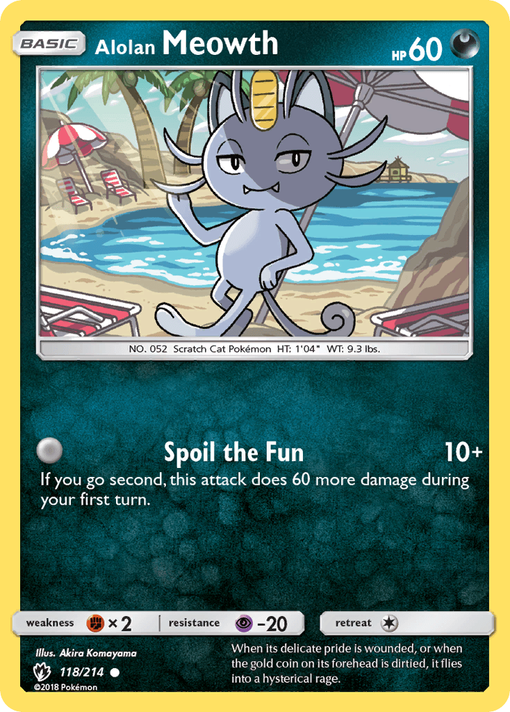 Alolan Meowth Lost Thunder card