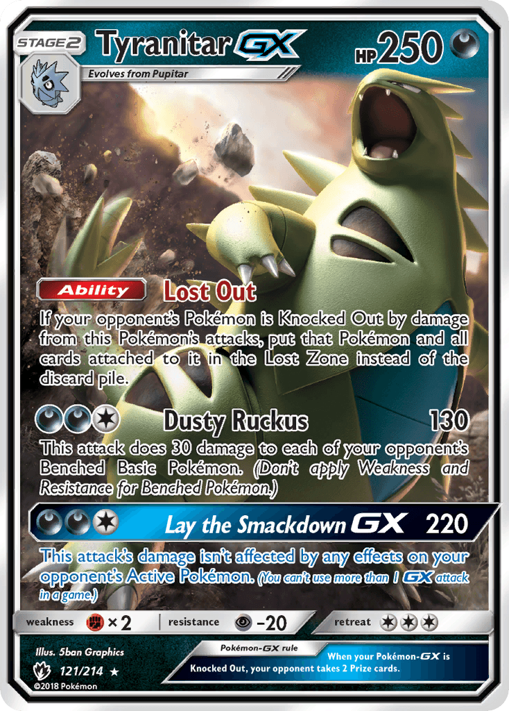 Tyranitar-GX Lost Thunder card