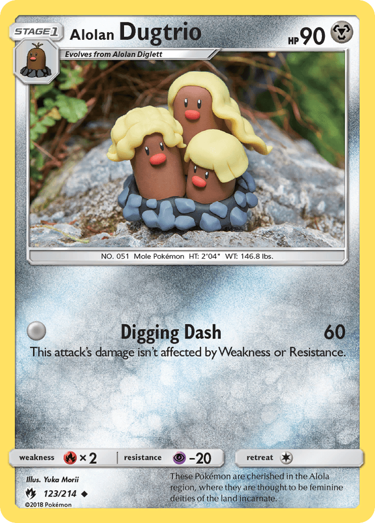 Alolan Dugtrio Lost Thunder card