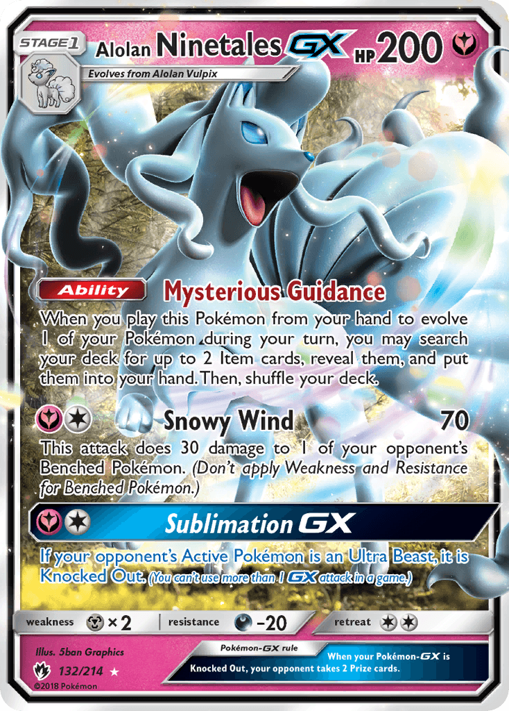 Alolan Ninetales-GX Lost Thunder card