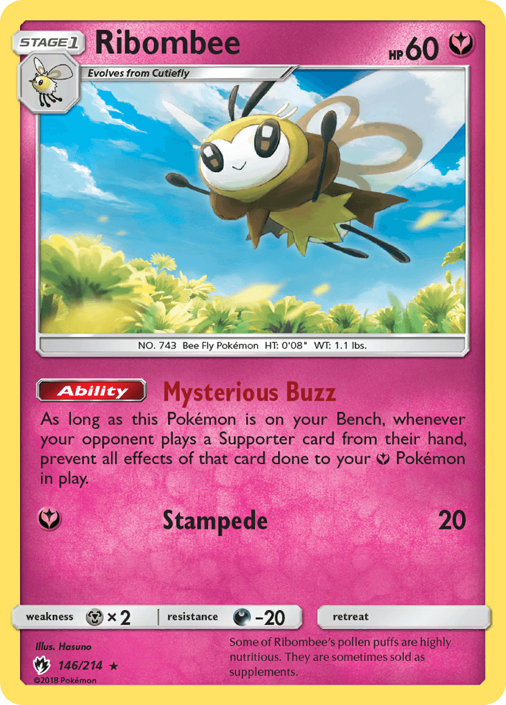 Ribombee Lost Thunder card