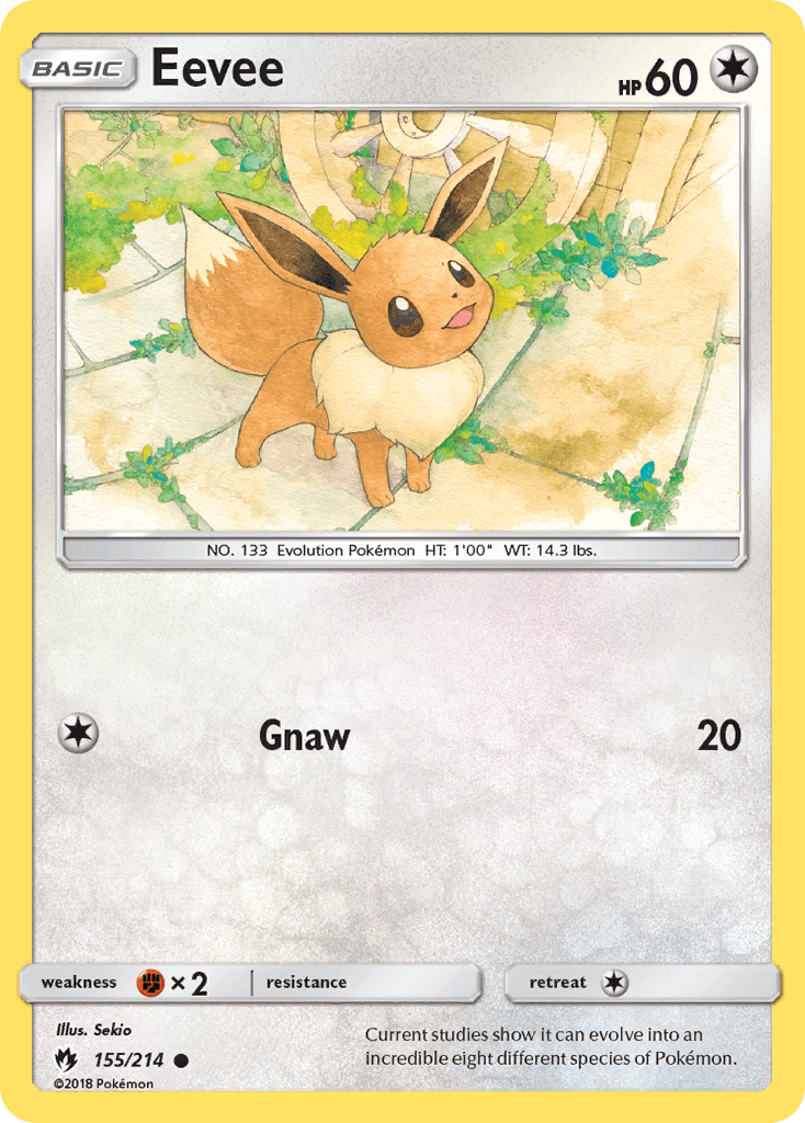 Eevee Lost Thunder card