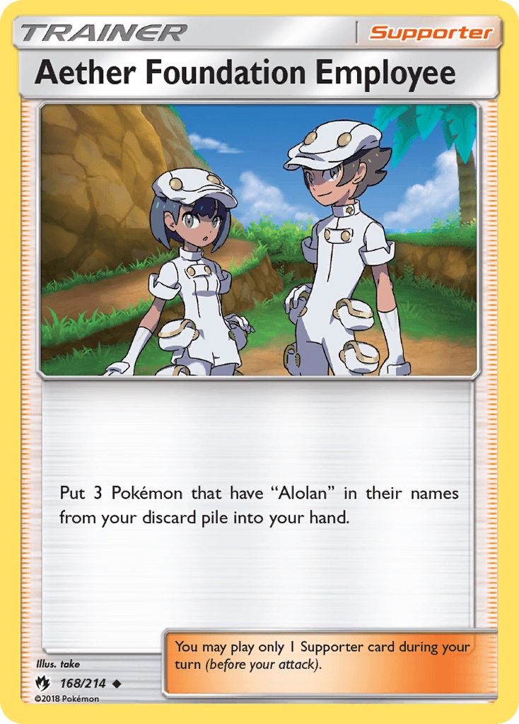 Aether Foundation Employee Lost Thunder card