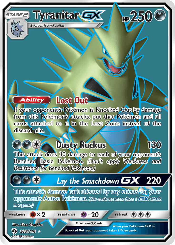 Tyranitar-GX Lost Thunder card