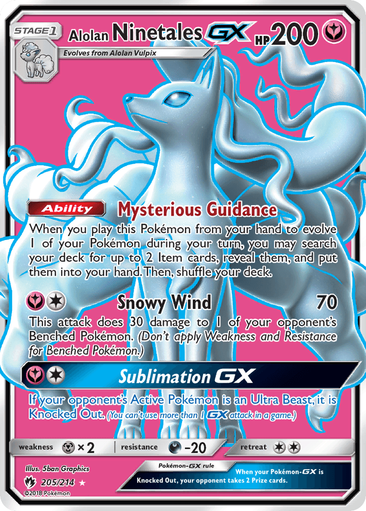 Alolan Ninetales-GX Lost Thunder card