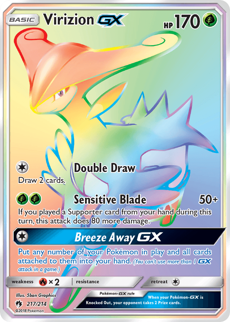 Virizion-GX Lost Thunder card