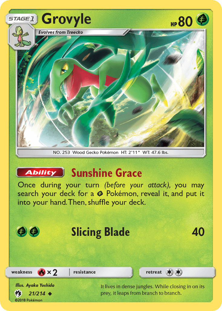 Grovyle Lost Thunder card