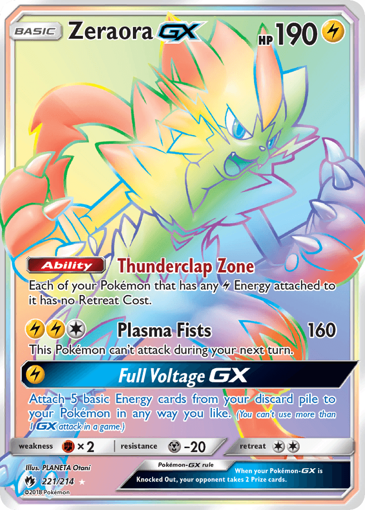 Zeraora-GX Lost Thunder card