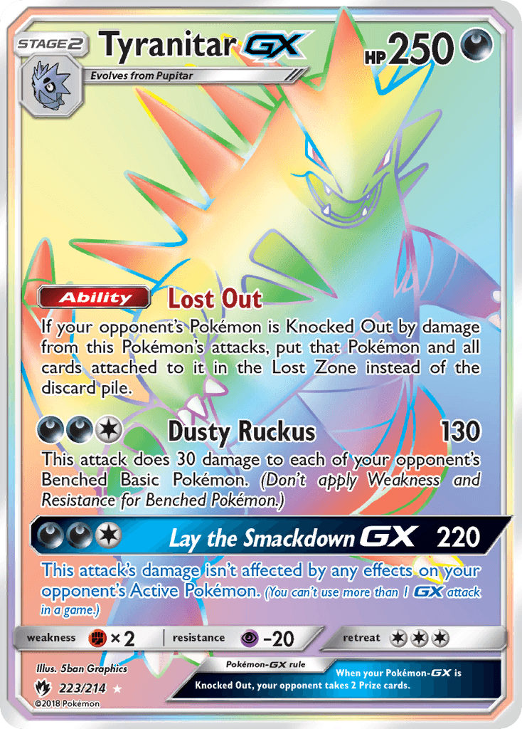 Tyranitar-GX Lost Thunder card