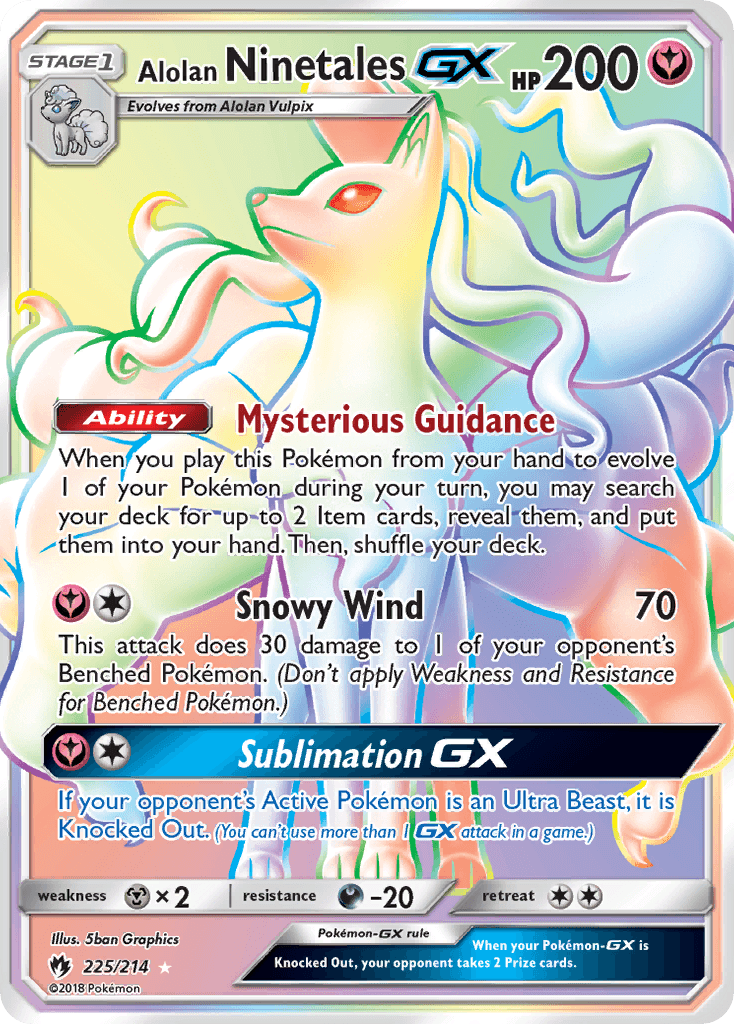 Alolan Ninetales-GX Lost Thunder card