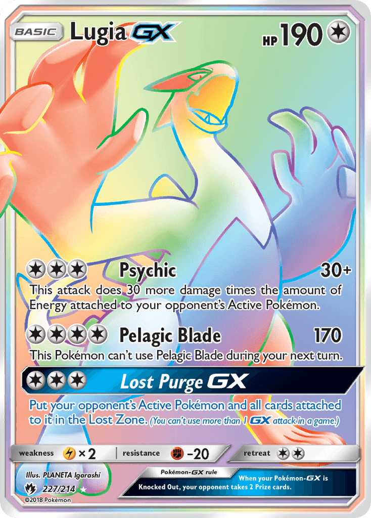 Lugia-GX Lost Thunder card