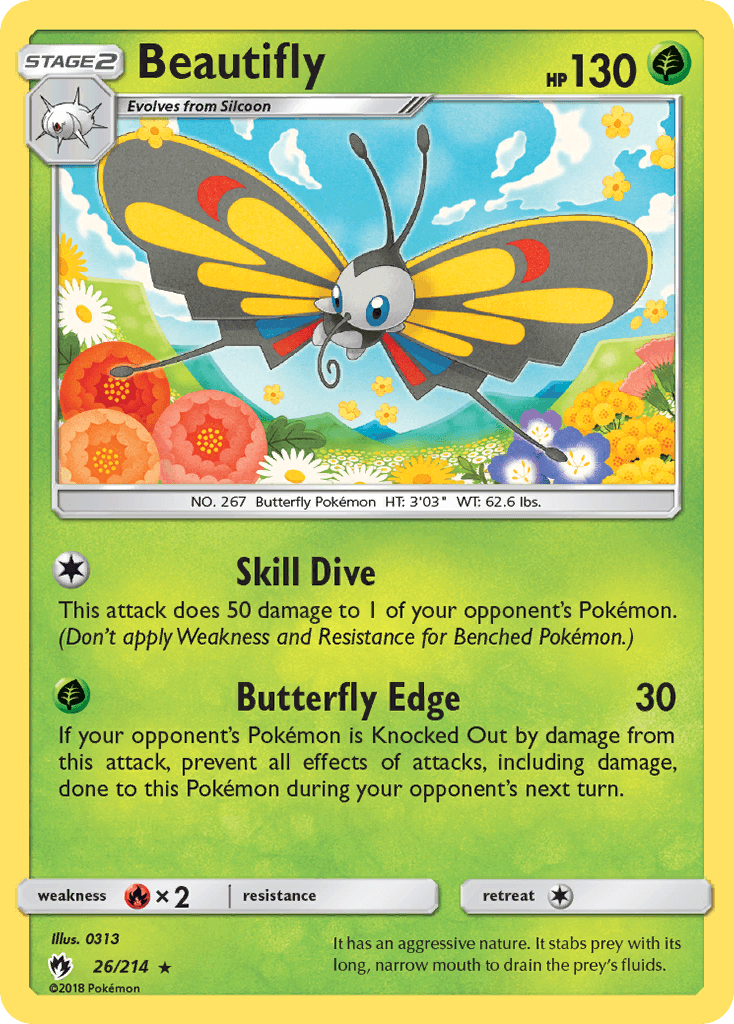 Beautifly Lost Thunder card