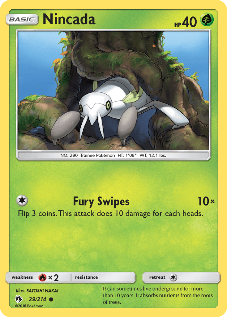 Nincada Lost Thunder card