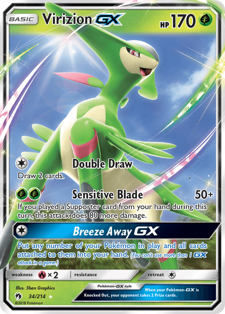 Virizion-GX Lost Thunder card
