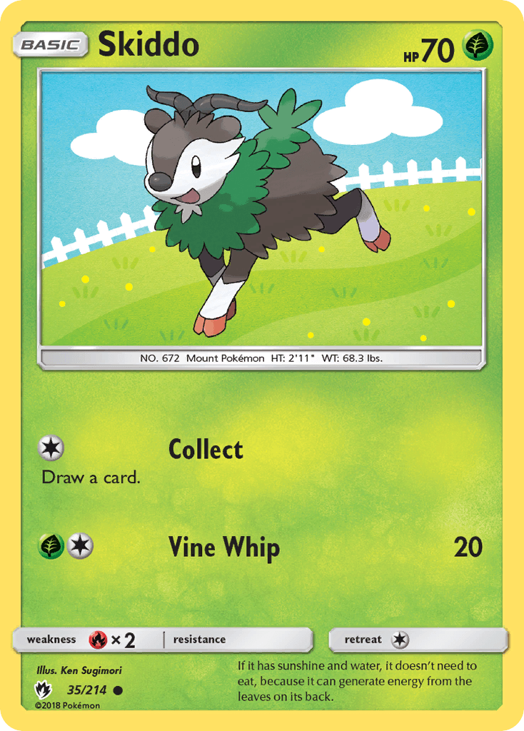 Skiddo Lost Thunder card