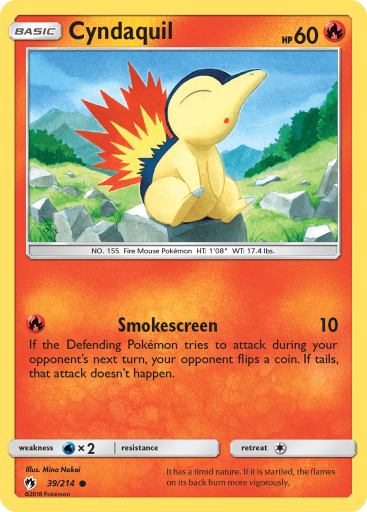 Cyndaquil Lost Thunder card
