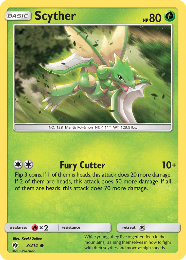 Scyther Lost Thunder card