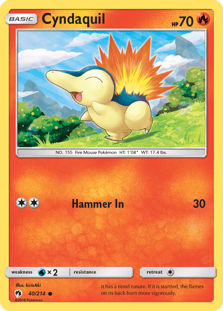 Cyndaquil Lost Thunder card