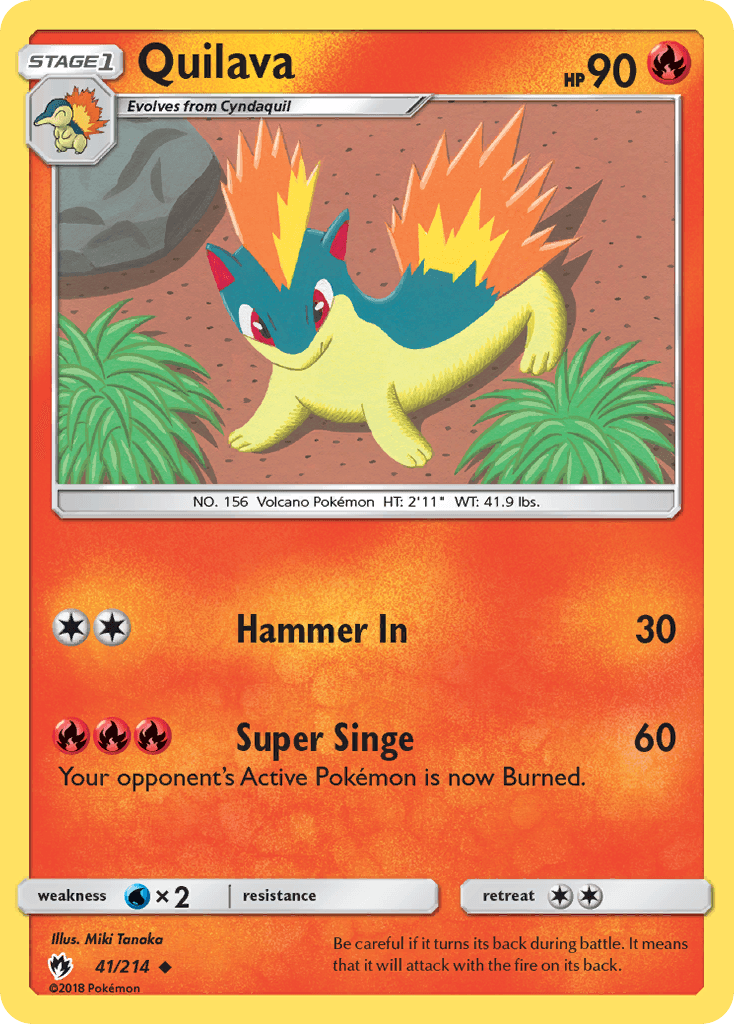 Quilava Lost Thunder card