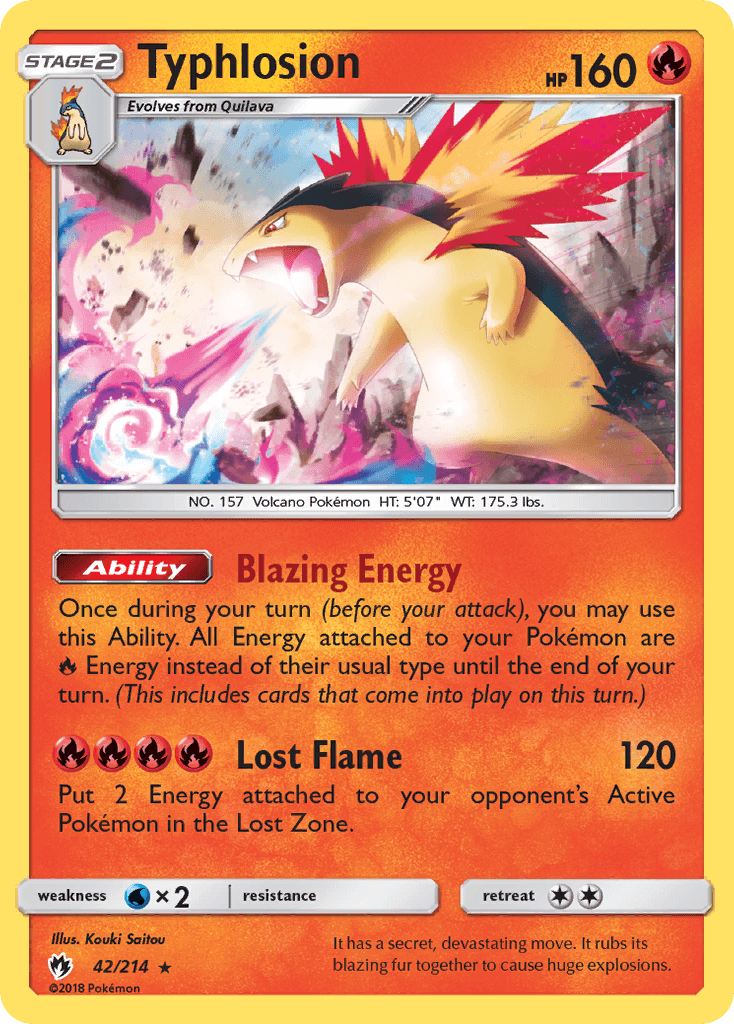 Typhlosion Lost Thunder card