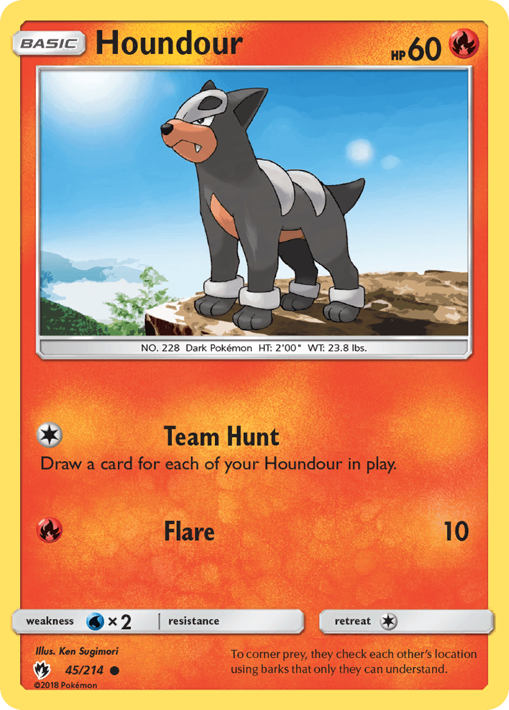 Houndour Lost Thunder card